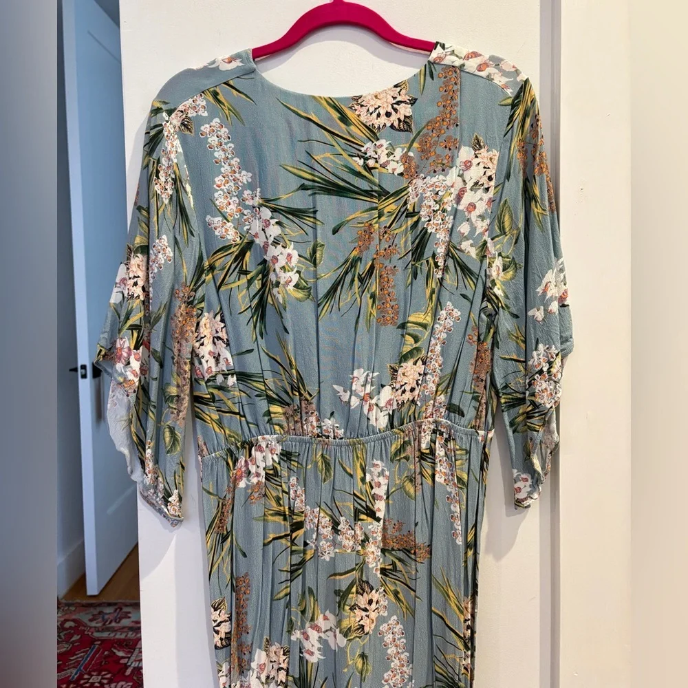 River Island Floral Kimono Dress in Blue - Picture 5 of 9